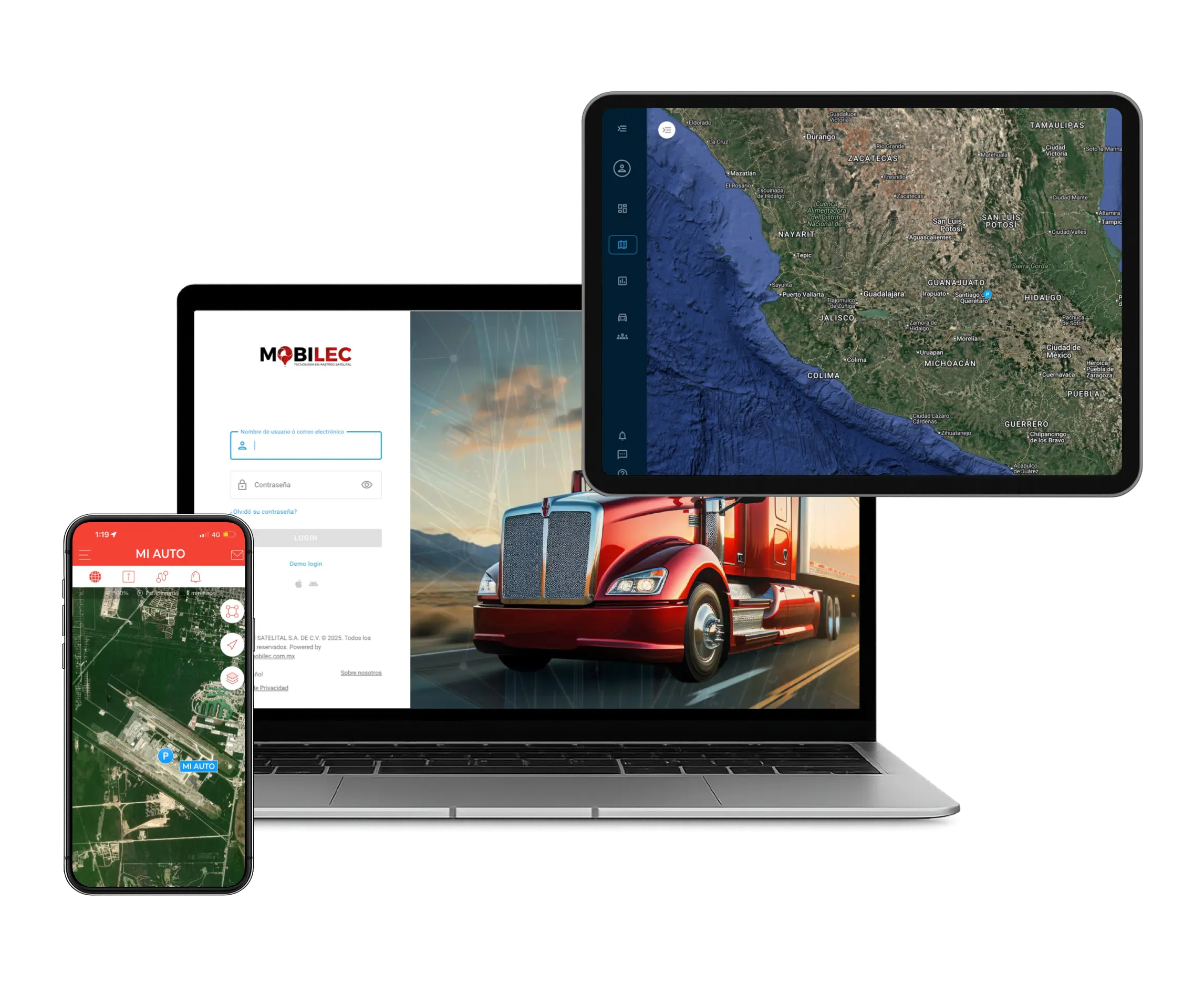 Panel de la plataforma Mobilec